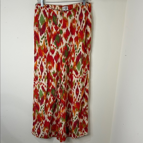 FATFACE Ines Orange Paradise Ikat Wide Leg Flowy Pants Size 8 - Picture 4 of 16